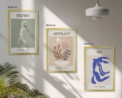 Gerahmtes Bilderset mit Motiven im Stil von Matisse