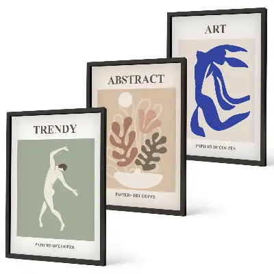 Gerahmtes Bilderset mit Motiven im Stil von Matisse