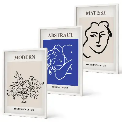Gerahmtes Bilderset moderne Plakate von Matisse