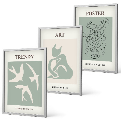 Gerahmtes bilderset Matisses stilvolle Illustrationen