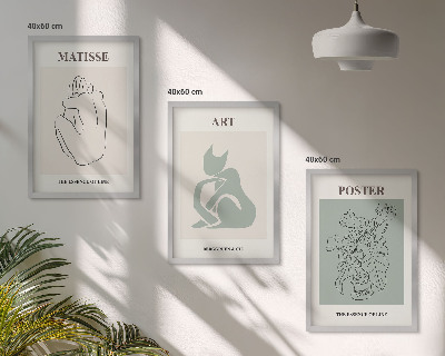 Gerahmtes bilderset Matisse Grün Beige Poster