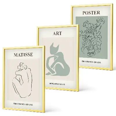 Matisse Bilderset gerahmt in Grün und Beige