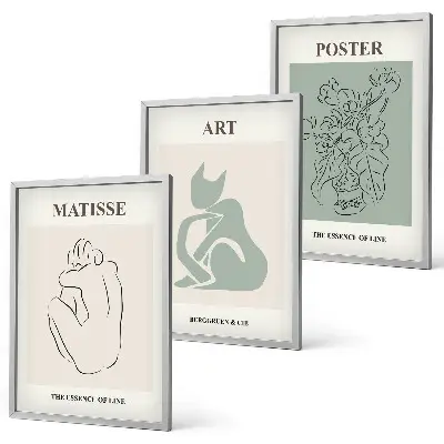 Matisse Bilderset gerahmt in Grün und Beige