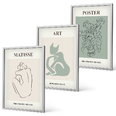 Gerahmtes bilderset Matisse Grün Beige Poster