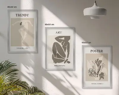 Matisses Pflanzenfiguren gerahmtes Bilderset