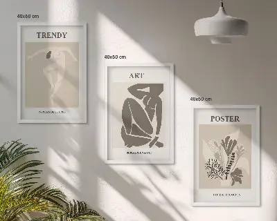 Matisses Pflanzenfiguren gerahmtes Bilderset