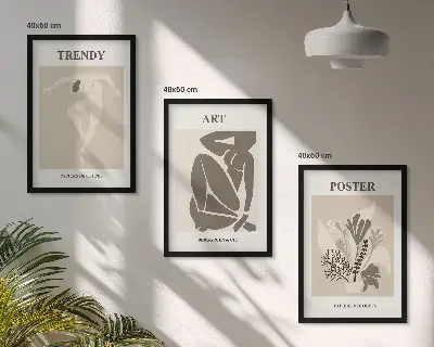 Matisses Pflanzenfiguren gerahmtes Bilderset