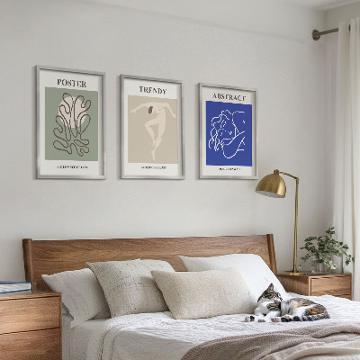 Bilder-3er-set mit rahmen Henri Matisse Pastellgrafiken