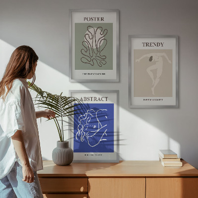 Bilder-3er-set mit rahmen Henri Matisse Pastellgrafiken