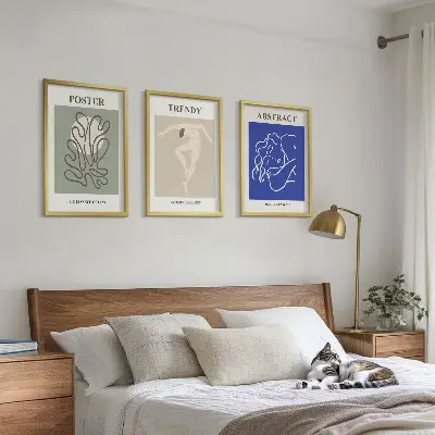 Henri Matisse Pastellgrafiken 3er-Set Bilder mit Rahmen