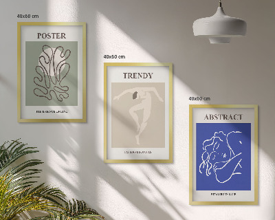 Bilder-3er-set mit rahmen Henri Matisse Pastellgrafiken
