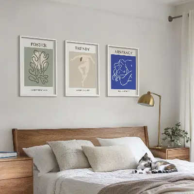 Henri Matisse Pastellgrafiken 3er-Set Bilder mit Rahmen