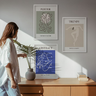 Bilder-3er-set mit rahmen Henri Matisse Pastellgrafiken