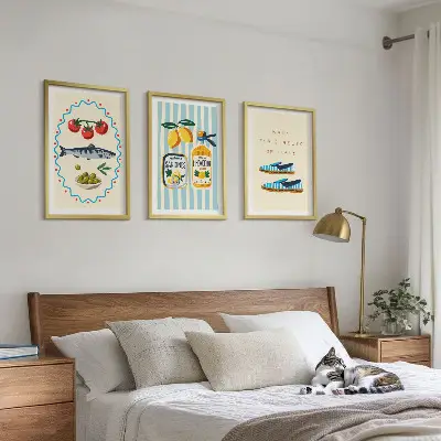 Gerahmtes Bilderset italienische Aromen und Lifestyle-Motive