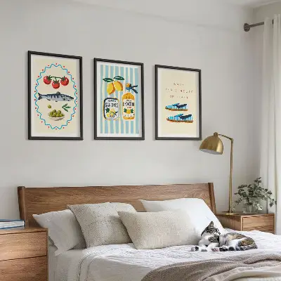 Gerahmtes Bilderset italienische Aromen und Lifestyle-Motive