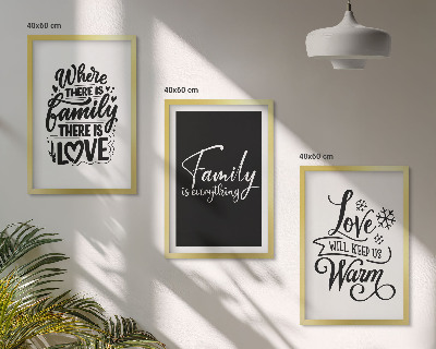 Gerahmtes bilderset Familie, Liebe, Wärme, Zuhause