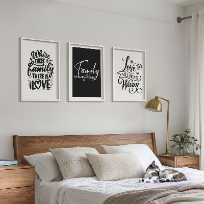 Gerahmtes bilderset Familie, Liebe, Wärme, Zuhause