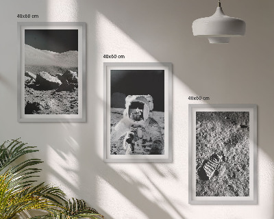 Gerahmtes bilderset NASA-Fotos vom Mond Astronaut
