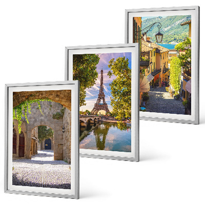 Gerahmtes bilderset Straßen der Eiffel-Architektur