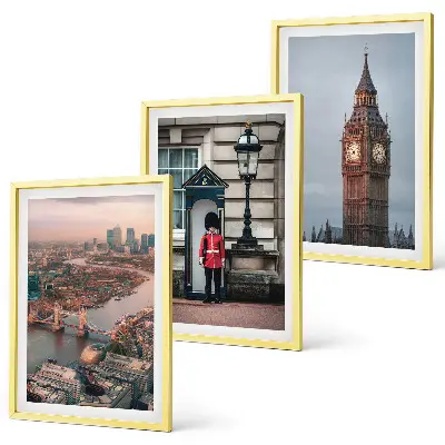 London Bridge Guardian Big Ben Bilder-3er-Set mit Rahmen