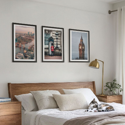 Bilder-3er-set mit rahmen London Bridge Guardian Big Ben
