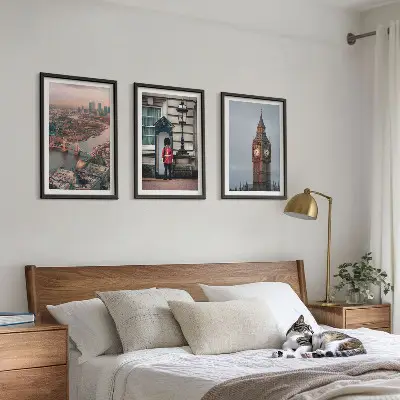 London Bridge Guardian Big Ben Bilder-3er-Set mit Rahmen