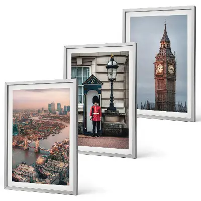 London Bridge Guardian Big Ben Bilder-3er-Set mit Rahmen