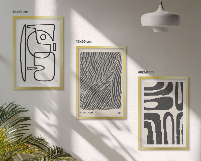 Gerahmtes bilderset Abstrakte Muster, Linien, Texturen