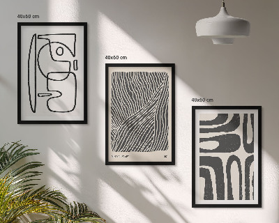 Gerahmtes bilderset Abstrakte Muster, Linien, Texturen