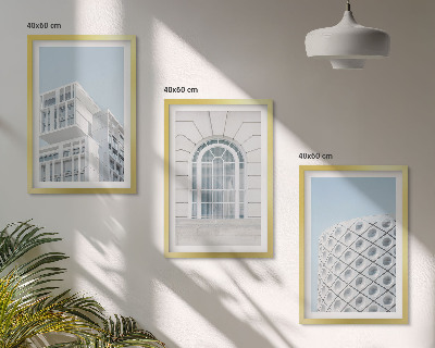 Gerahmtes bilderset Moderne Architekturgeometrie