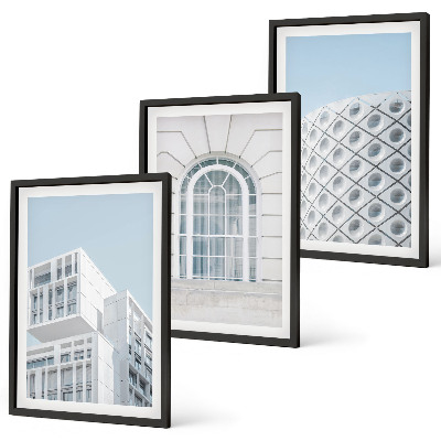 Gerahmtes bilderset Moderne Architekturgeometrie