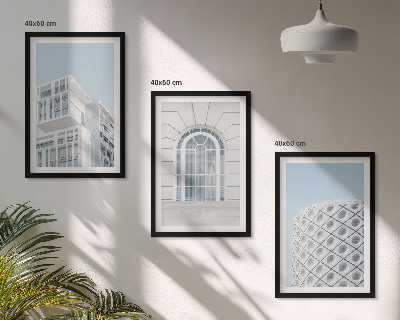 Gerahmtes bilderset Moderne Architekturgeometrie