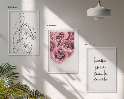 Gerahmtes bilderset Rosensträuße als Familienzeichnung