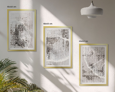 Bilder-3er-set mit rahmen Graue Holzmaserungsmuster
