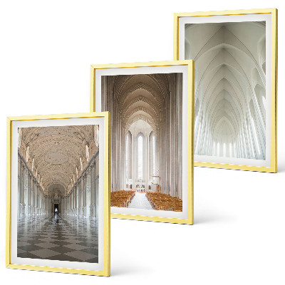 Bilder-3er-set mit rahmen Innenräume historischer Gebäude