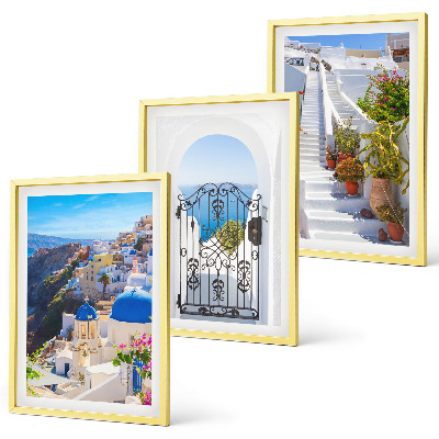 Gerahmtes bilderset Santorini-Architektur Oia