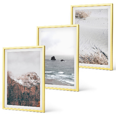 Gerahmtes bilderset Berge, Wolken, Meer, Sand, Natur