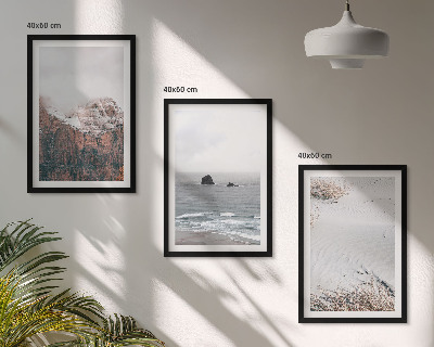 Gerahmtes bilderset Berge, Wolken, Meer, Sand, Natur