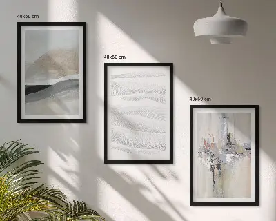 Abstrakte Erdmuster Bilder-3er-Set mit Rahmen