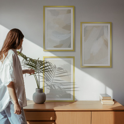 Gerahmtes bilderset Abstrakter Pinselhintergrund