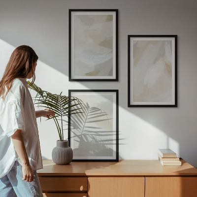 Gerahmtes bilderset Abstrakter Pinselhintergrund