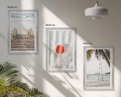 Strandtreppe aus Holz 3er-Set mit Rahmen