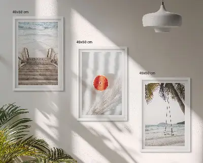 Strandtreppe aus Holz 3er-Set mit Rahmen