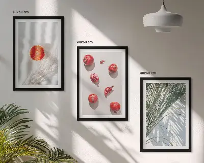 Feiertagspalmenfrüchte 3er-Set Bilder mit Rahmen