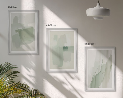 Bilder-3er-set mit rahmen Abstrakte Aquarellmuster