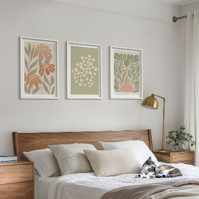 Gerahmtes bilderset Florale Boho-Muster