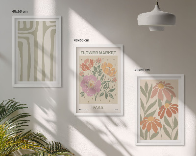 Gerahmtes bilderset Botanische Motive, Pariser Minimalismus