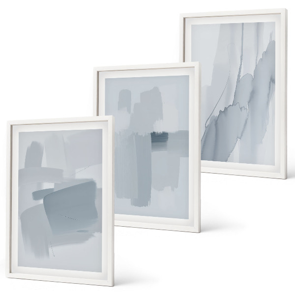Gerahmtes bilderset Abstrakte Aquarellkunst