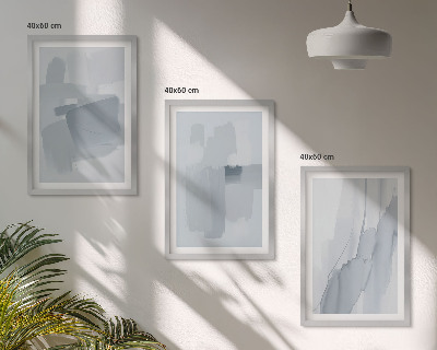 Gerahmtes bilderset Abstrakte Aquarellkunst