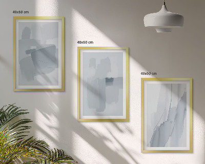 Gerahmtes bilderset Abstrakte Aquarellkunst
